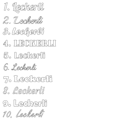 Schriftarten für die Personalisierung deiner Leckerlidose