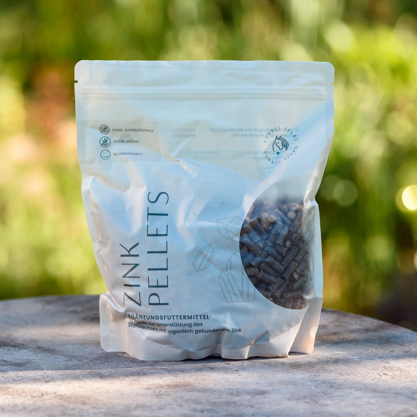 Getreidefreie, hochwertige Zink Pellets für Pferde in umweltfreundlicher Verpackung